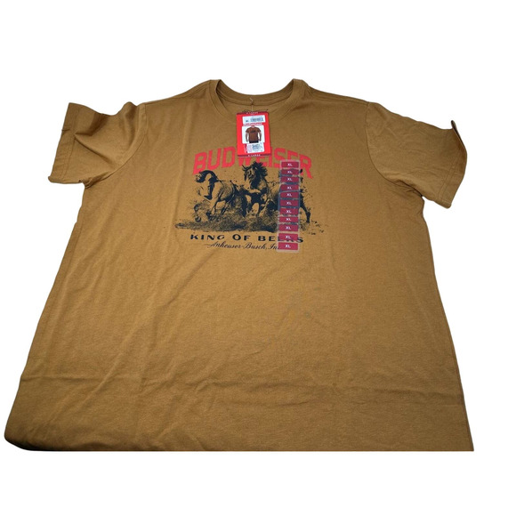 Budweiser Men's Short Sleeve King of Beers American Graphic T-Shirt, X-Large - Picture 2 of 9